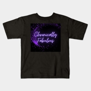 Spoonies are Chronically Fabulous (Purple Glitter) Kids T-Shirt